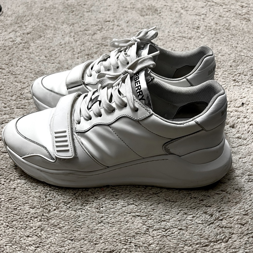 Burberry vintage check leather sneakers